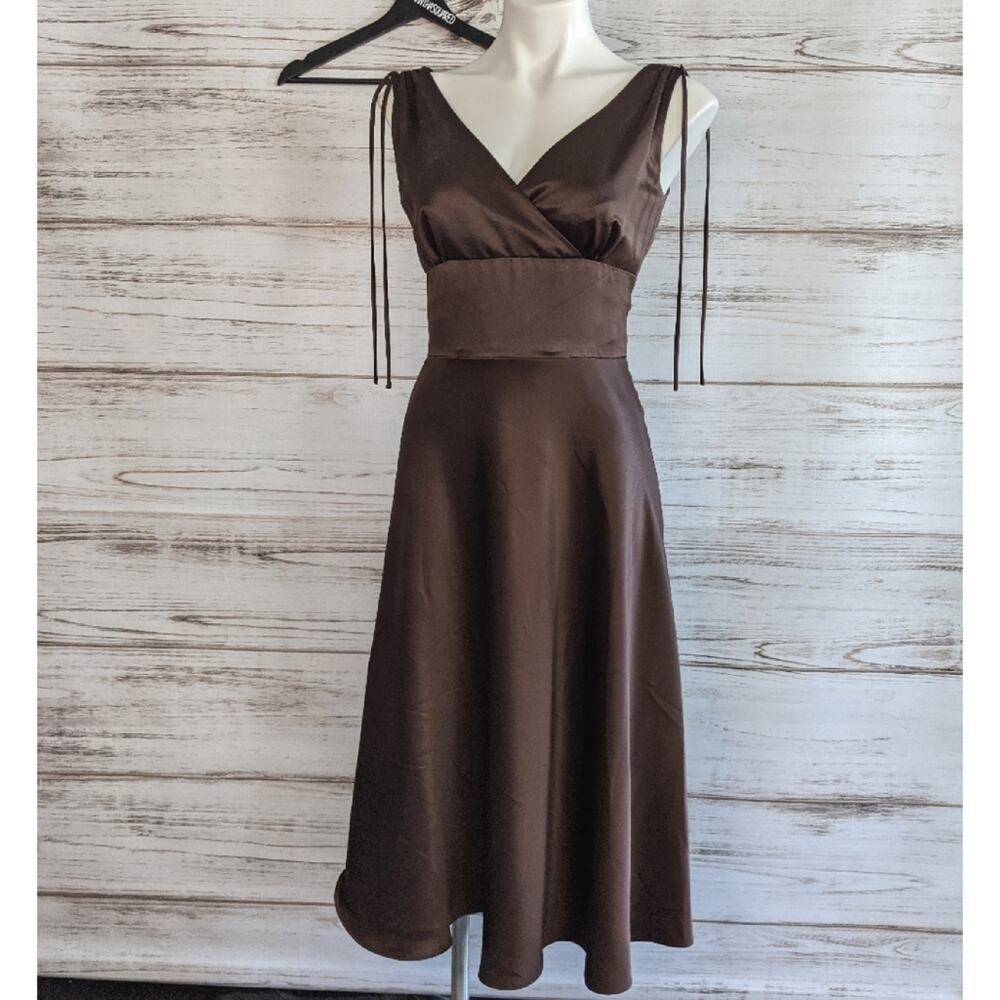 Alfred Sung Brown Bridesmaids Dress D316 SZ 2
